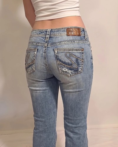 Y2k silver jeans blue - jeans,
