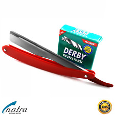 Rasiermesser + 100 Derby Rasierklingen Wechselklingenrasierer Rasur + Bartschere