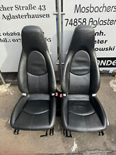 Ledersitze Sitze L+R Porsche 911 997 Leder Schwarz Sitzheizung mit Wappen
