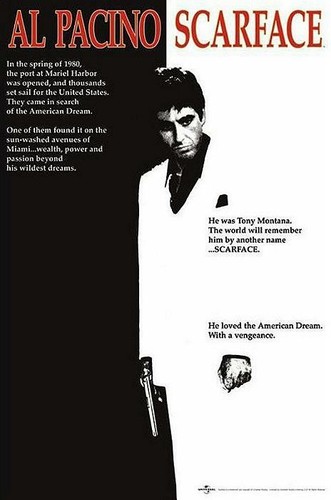Scarface filmposter one sheet - scarface,
