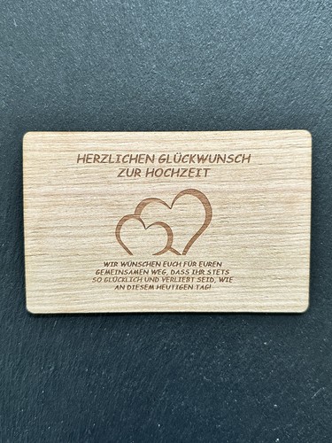 Grußkarte aus holz geschenk - aus,
