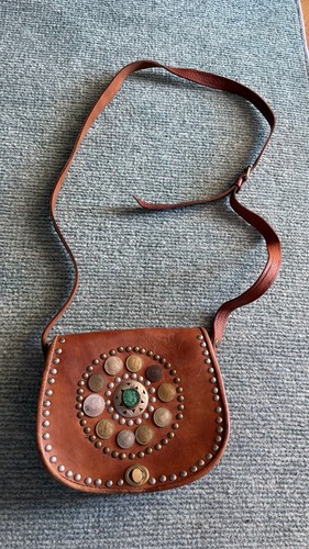 Vintage echt leder tasche - leder,