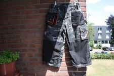 Terratrend job work Capri Camouflage grau schwarz Gr. 50 Herren / unisex NEUNEU