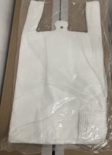 100x Plastiktüten / Tragetaschen Einkaufstüten 280x140x480 mm – weiß