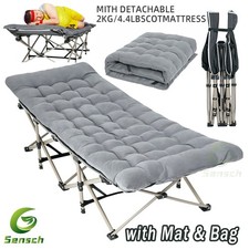 Feldbett Campingbett Bett Liege Gästebett Klappbett Faltbett Liege + Matratze DE
