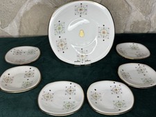 Konfektteller Gebäckteller Kekse 7 teilig Vintage 50er 60er Winterling