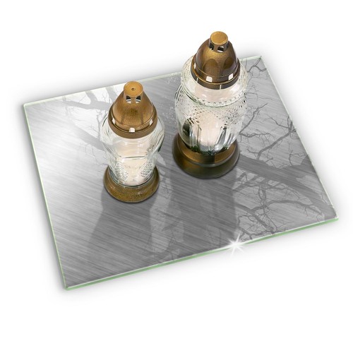 Glasplatte für grablicht - glasplatte,