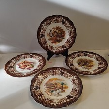 Royal Worcester Palissy Spiel Serie Teller x 4