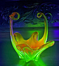 Uranglas Muranoglas Schale Rot