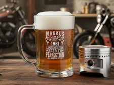 Bierkrug mit Name graviert
