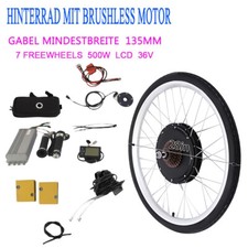 28 Zoll LCD Hinterrad Motor E-Bike Umbausatz 36V 500W Ebike Conversion Kit DHL