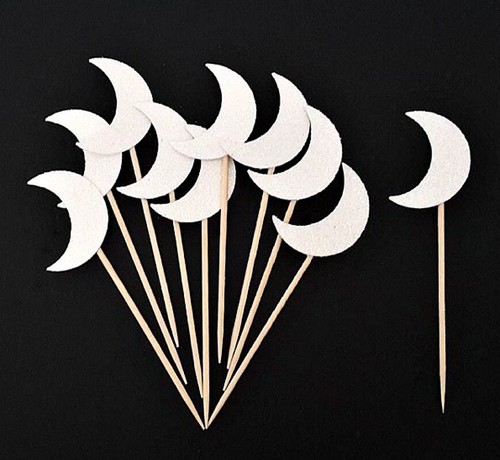 Mond cupcake topper - cupcake,
