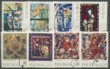 Polen 1971 Glasmalerei Kirchenfenster 2102/09 gestempelt