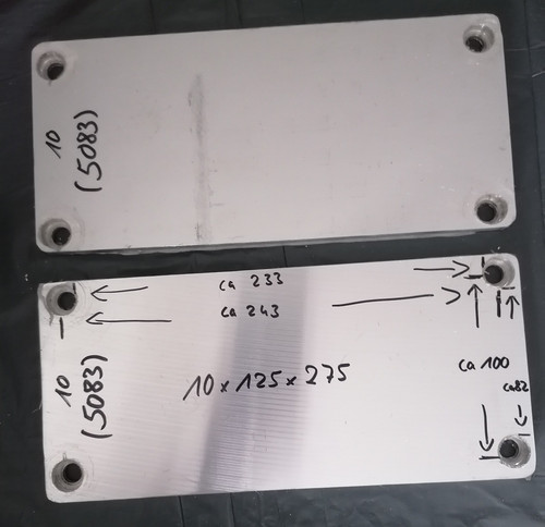 Stück platte blech aw5083 - 2,