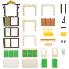 Playmobil Bauernhof Ponyhof Bauteile Wände Tor Verbinder 3436 3716 Auswahl