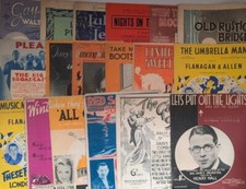 Joblot Of Vintage Sheet Music