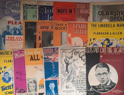 Joblot vintage sheet music - of,
