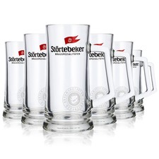 6x Störtebeker Koggenseidel Glas 0,3l Bierkrug Humpen Gläser Brauerei Stralsund