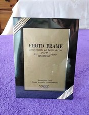 Alu Bilderrahmen 13x18cm VERTIKAL/HORISONTAL+Wand/Tisch Glänzend Schwarz/gold NW