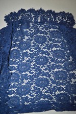 *RAR* Dunkelblaue EDEL Spitzenjacke Bolerojacke 70/80er Vintage, Gr.S/M 38 40