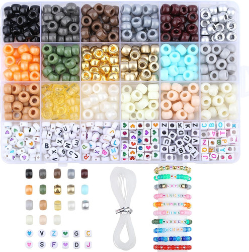 Grau pony beads - grau,