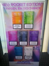 VERKAUFSDISPLAY PALL MALL  ZIGARETTEN REKLAME-POCKET EDITION-7 FARBEN-SAMMLER