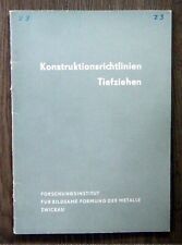 H. Groß - Konstruktionsrichtlinien Tiefziehen - Blechformung Ziehteile Zwickau