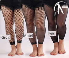 Netzstrumpfhose Fußlos Nylon Oversize Plus Size Fishnet Tights Leggins L-XXL