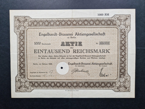 Share engelhardt brauerei - engelhardt-brauerei, ag