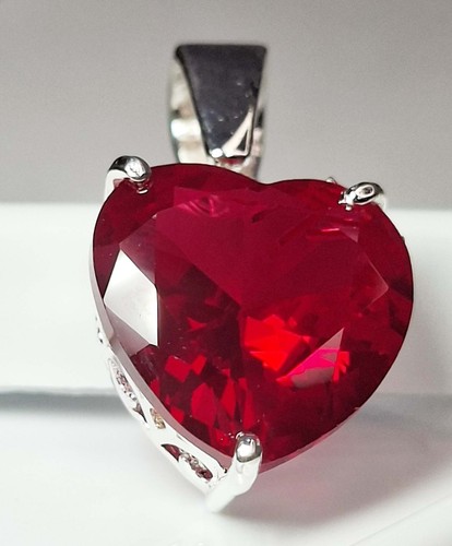 Roter rubin halskette kt - roter, 18-20