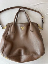 PRADA Damen Tasche Braun Leder
