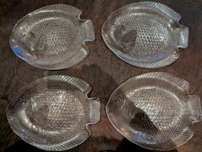 Fischteller aus Glas  4 er Set