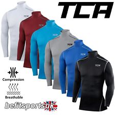 HERREN KOMPRESSION BASISSCHICHT LANGARM TOP HAUT MOCK HALS ENG TCA MUSKEL FITNESSSTUDIO