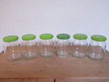 6 leere Gläser, Einmach-, Gelee-, Marmeladengläser, mit Deckel, 370 ml,gebraucht