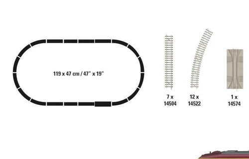 Minitrix spur gleis - n, set