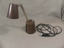 Eichhoff Lampette Teleskop Tischlampe Reiselampe Braun alt vintage