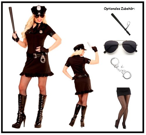 Polizistin polizei kleid - kleid, damen
