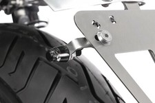 Mini Blinker Halter verstellbar M8 Montage am Kennzeichenhalter Edelstahl Design