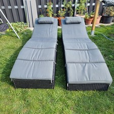 Juskys Sonnenliege Lamia klappbar mit Auflage, Einzelkauf möglich!