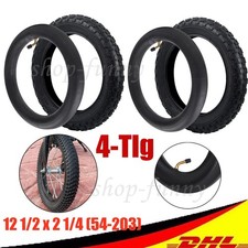 4Tlg. Reifen & Schlauch 12" Zoll Kinderwagen Kínderrad 12 1/2 x 2 1/4 (54-203)