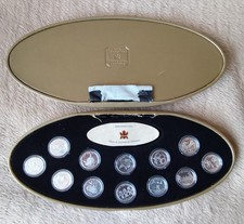 12 Münzen 25 Cent Kanada 1999
