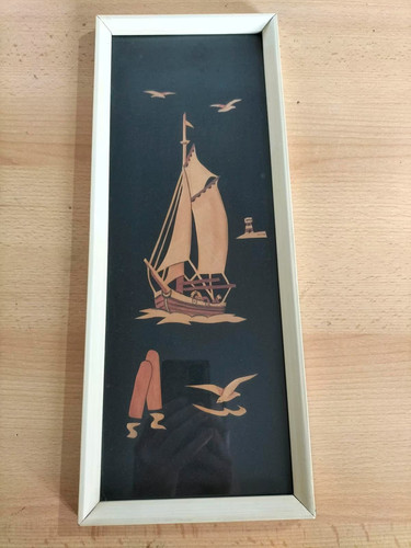 Vintage strohbild segelboot - strohbild,