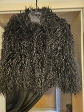 Damen Zotteljacke/ Tibetlamm     fake fur Gr.36/38 Schwarz NEU
