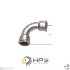 Bogen 90° lang Temperguss verzinkt Typ 2 verschiedene Größen