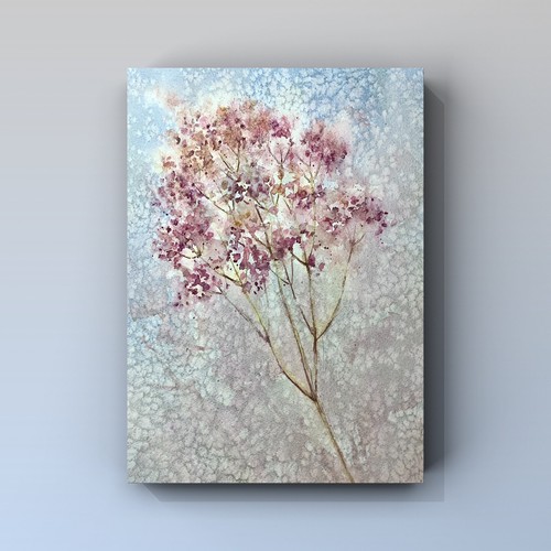 Original aquarell bild winter - aquarell,