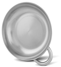 Outdoor Teller Edelstahl Schale mit Griff Camping Plate  - 1,7 L - 23 x 5 cm