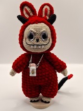 Labubu Baby,Teufel,freche Monster, Amigurumi, Häkelpuppe,Halloween,Handarbeit,