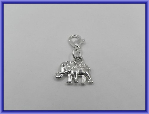 Charm anhänger elefant silber - charm,