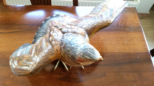 Holzfigur geschnitzt adler - geschnitzt,