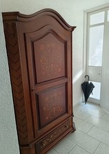 Schrank Kleiderschrank  Stilmöbel Holz Intarsien Garderobe Vintage
